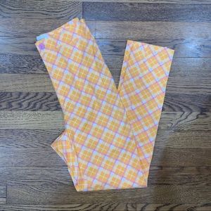 Pink Orange Plaid Pants